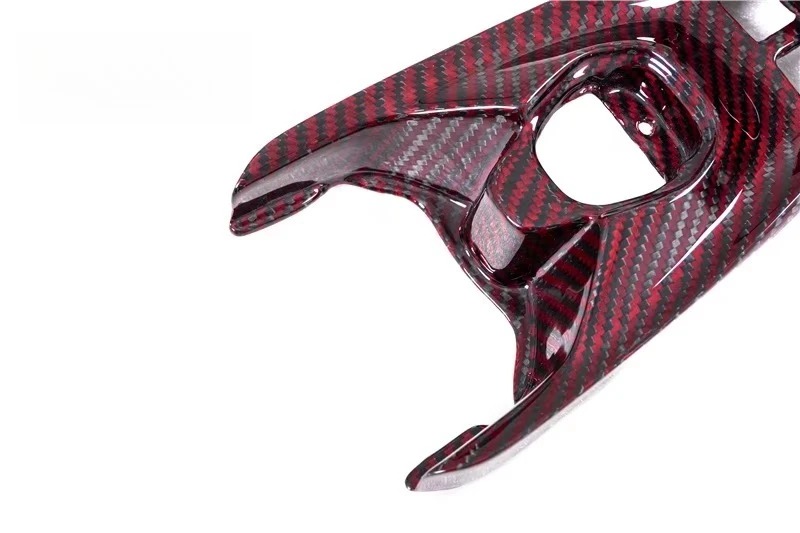 Red Dry Carbon Fiber 2015-2019 F488 GTB & Spider  Center Console Base Panel for F488 GTB & Spider